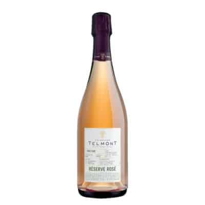 Bottle of Champagne Telmont Réserve Rosé 75 cl – elegant pink Champagne with red fruit character.